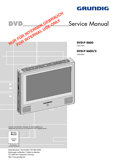 Grundig DVDP-8600-2