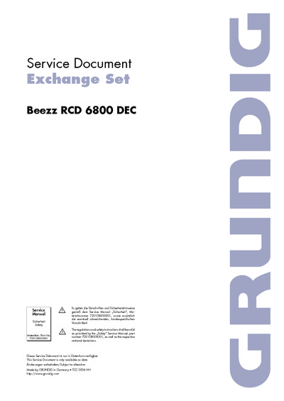 Grundig BEEZZ-RCD-6800