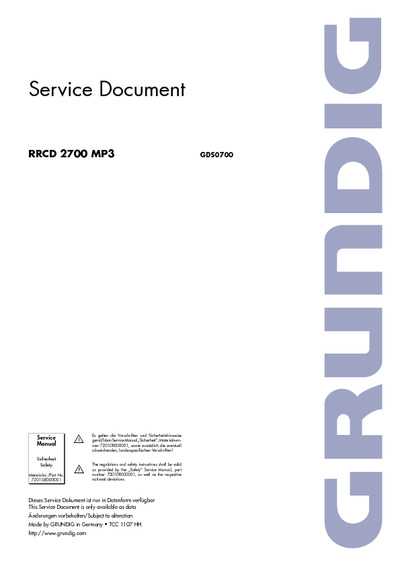 Grundig RRCD-2700-MP-3