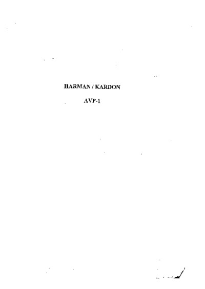 Harman Kardon AVP-1