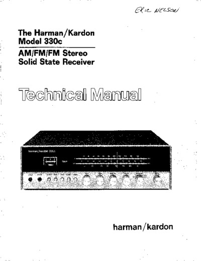 Harman Kardon 330-C Service Manual
