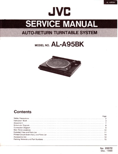JVC AL-A95BK Service Manual