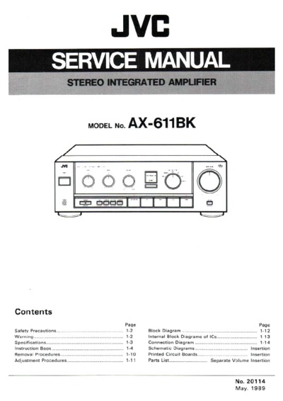 JVC A-X611BK Service Manual