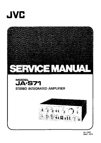 JVC JA-S71 Service Manual