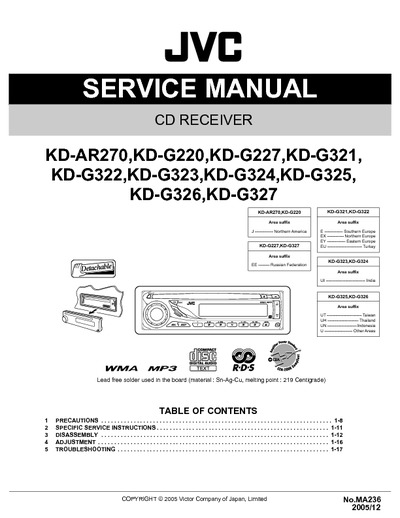 JVC KDG-220 Service Manual