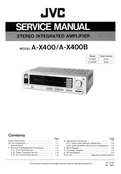 JVC A-X400B Service Manual