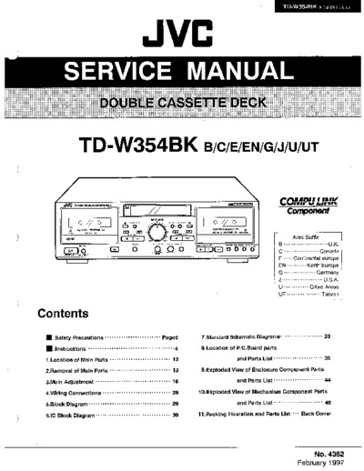 JVC TD-W354-BK Service Manual