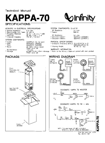 INFINITY Kappa-70-Technical-Manual