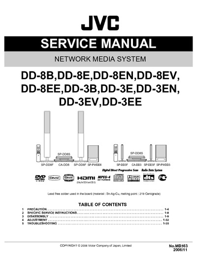 JVC DD-8 Service Manual