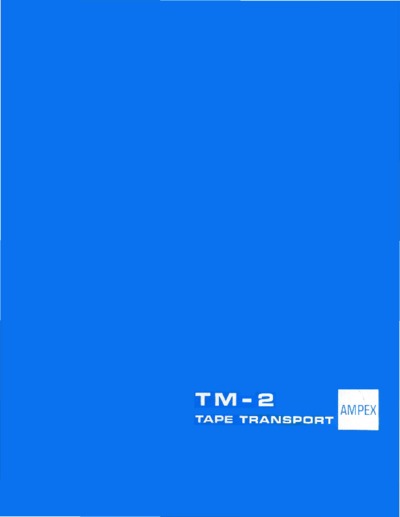 AMPEX TM-2 Technical Manual