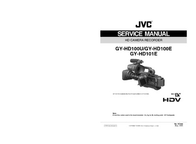 JVC GY-HD100-E Service Manual