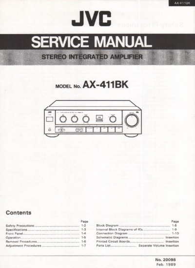 JVC A-X411BK Service Manual