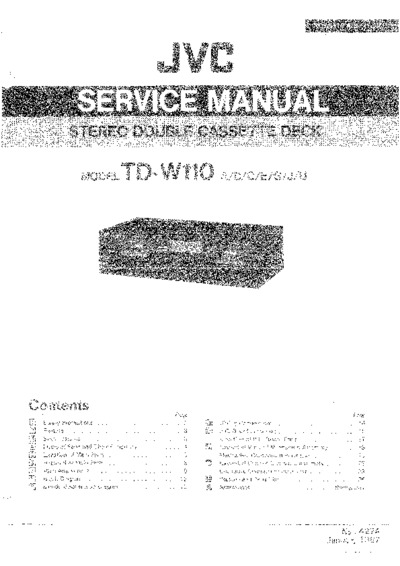 JVC TD-W110 Service Manual