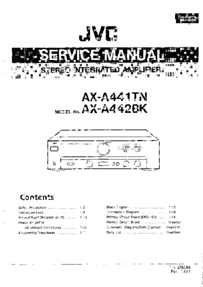 JVC AX-A441TN Service Manual