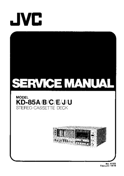 JVC KD-85 Service Manual