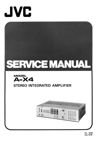 JVC A-X4 Service Manual