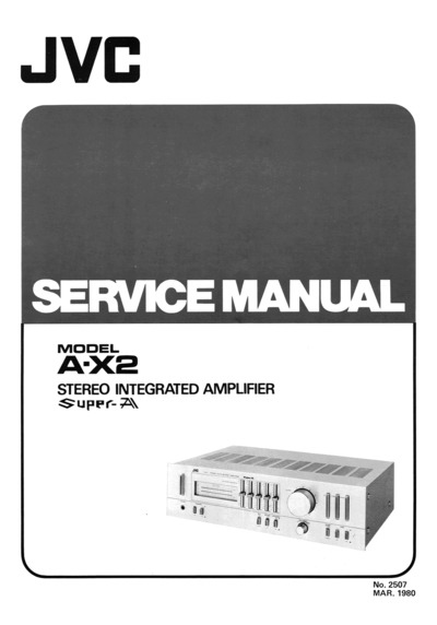 JVC A-X2 Service Manual