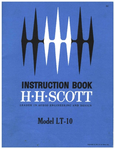 Scott LT-10 Assembly Manual