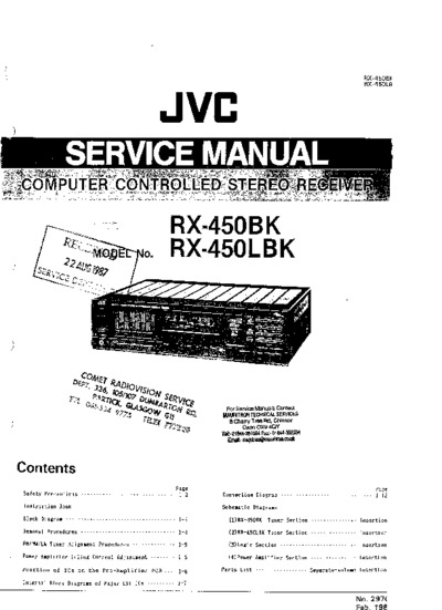 JVC RX-450BK Service Manual