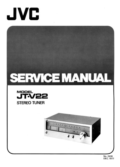JVC JT-V22 Service Manual