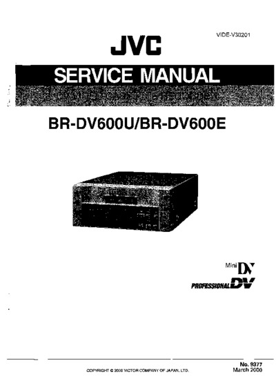 JVC BR-DV-600-U Service Manual-Part-1