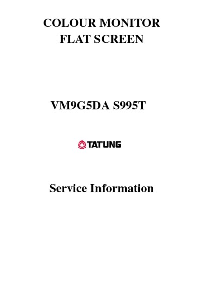 Tatung VM9G5DA S995T