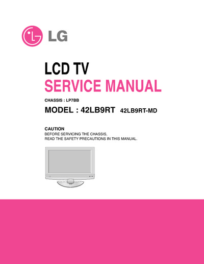LG 42LB9RT chassis LP7BB, LCD TV