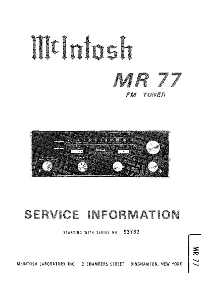 McIntosh MR-77