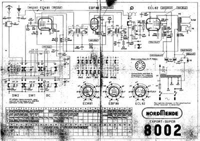 Nordmende Export-Super-8002 Repair Schematic
