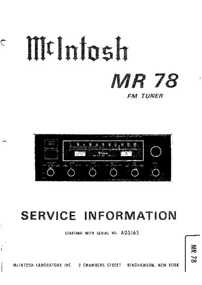 McIntosh MR-78