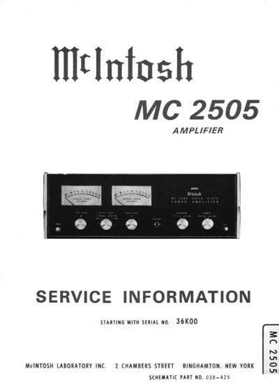 McIntosh MC-2505