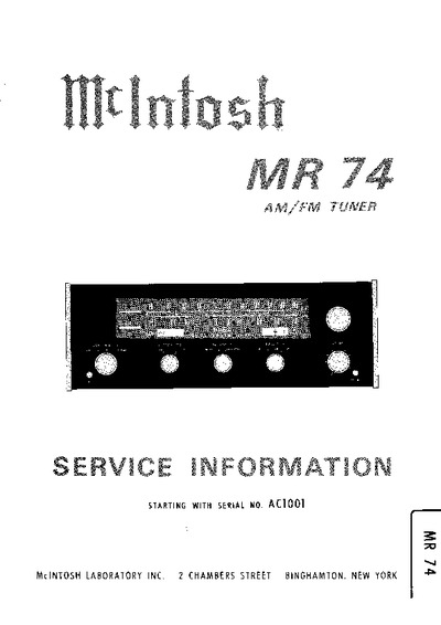 McIntosh MR-74