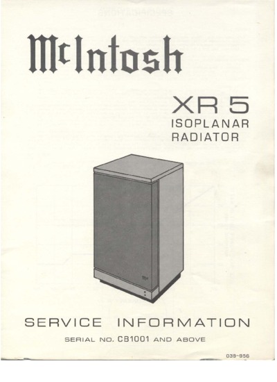 McIntosh XR-5