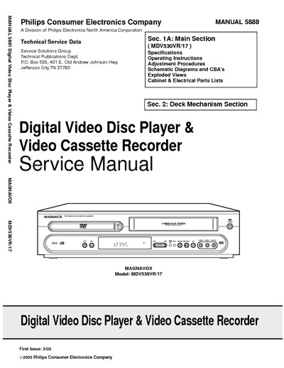 PHILIPS MDV530VR DVD+VCR