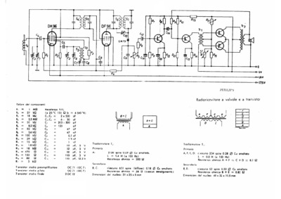 Philips Radioricevitore a valvole e transistor