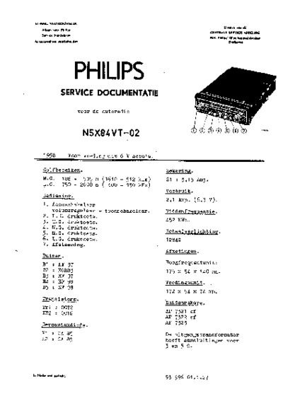 Philips N5X84VT service manual