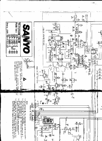 Sanyo CEP1497, CEP1797, CEP3095 chassis EC1
