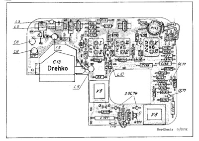 Nordmende 0-601K PCB layout