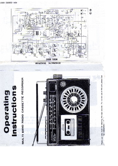 Rádio Leitor de Cassetes MOD8800C