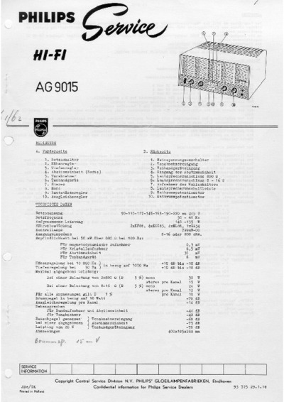 Philips AG9015 Service Manual