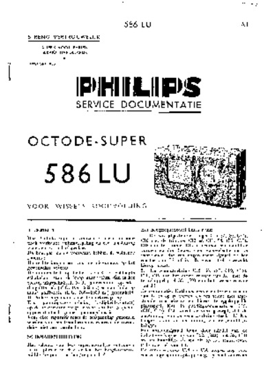 Philips 586LU Service-Manual