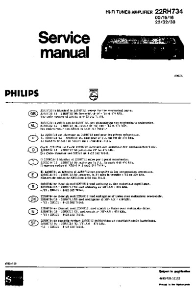 Philips 22RH734