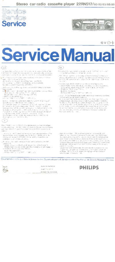 Philips 22RN512 Schematic