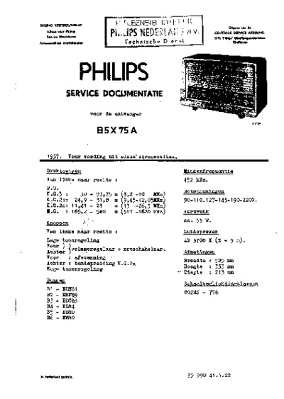 Philips B5X75A