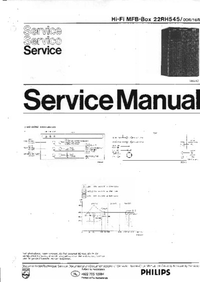 Philips 22RH54 Service Manual
