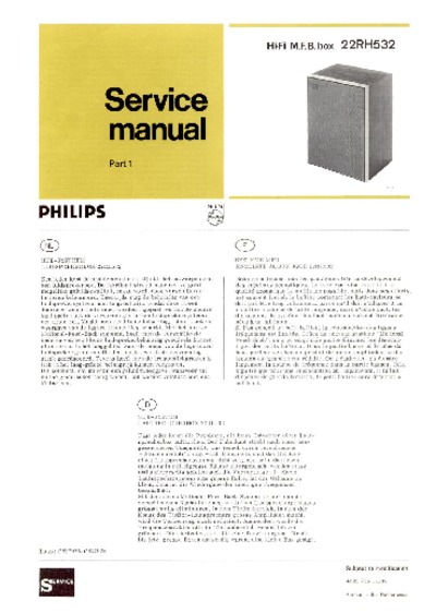 Philips 22-RH532 Service Manual