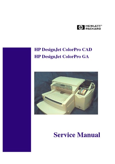 Hp designjet color pro cad service servicemanual