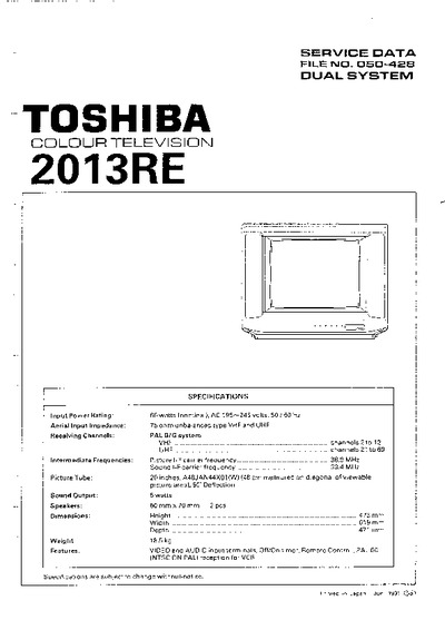 Toshiba 2013RE