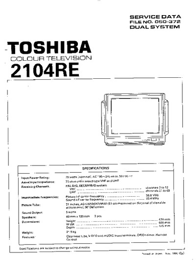 Toshiba 2104RE