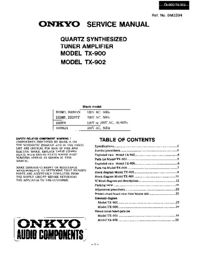 Onkyo TX-900, TX-902